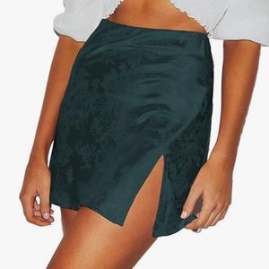 Emerald Dark Green Lacey Skirt